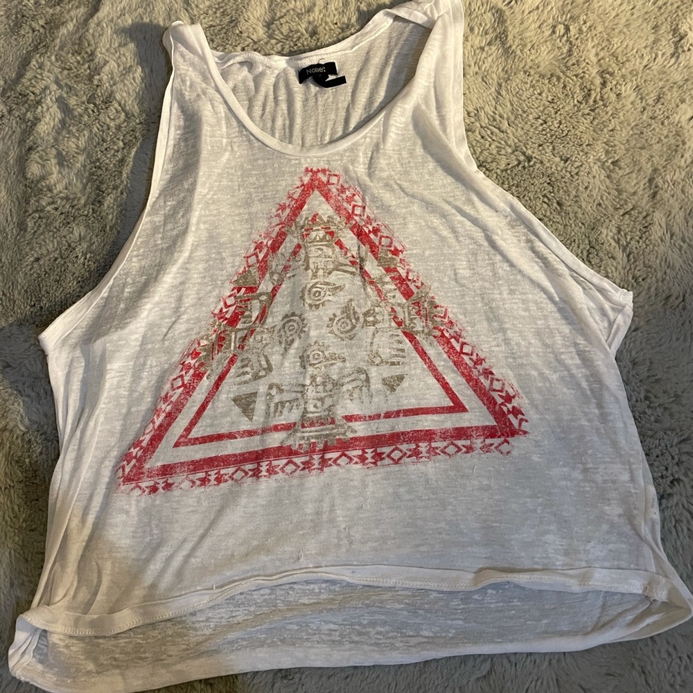 Shear white tank top